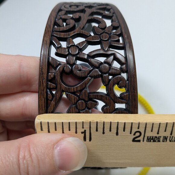 Set Hard Plastic Headbands Wide Cutout Design Brown Yellow Thin Kidcore Casual - Picture 9 of 9